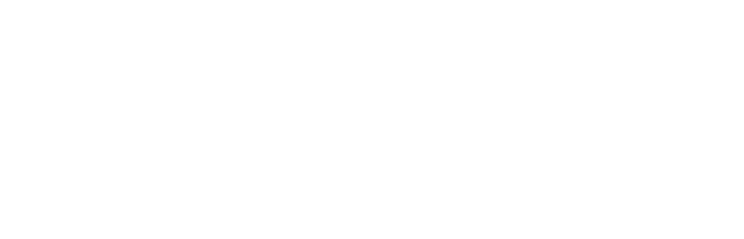 Electrical conductance equation G = omega inverse or G = 1/omega